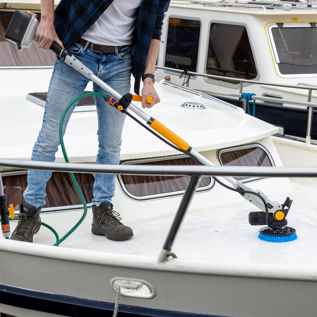 Twinbrush® Akku-Reinigungsbürste Nautic 18V - Set mit Akku und Ladegerät