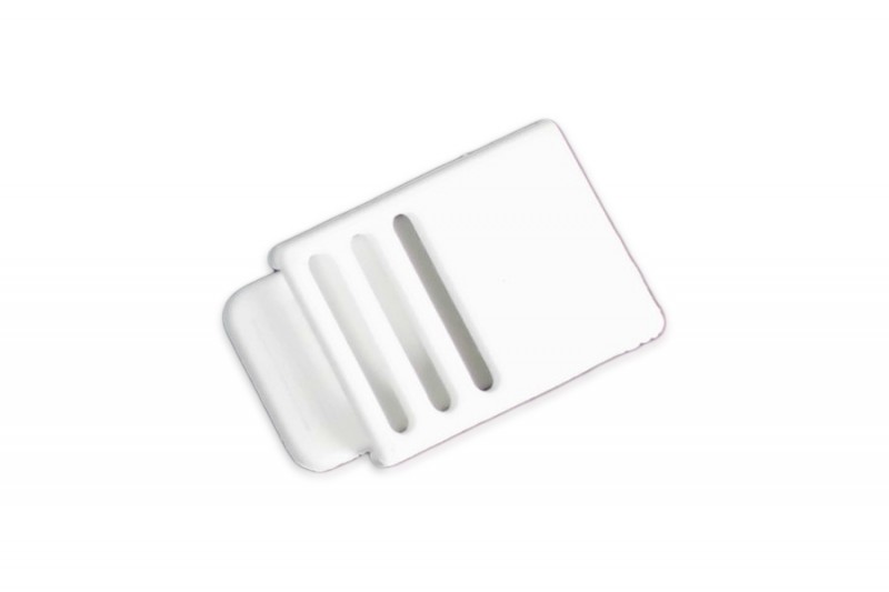 Gurtschnalle Kunststoff weiß für 28 mm Gurt mit Langlöchern