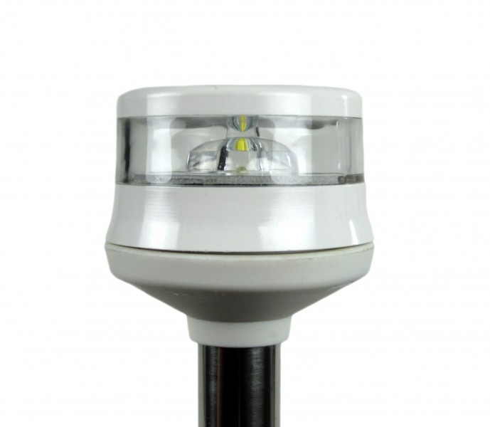 LED-Lichtmast GEMINI Edelstahl weiß 100cm 360°