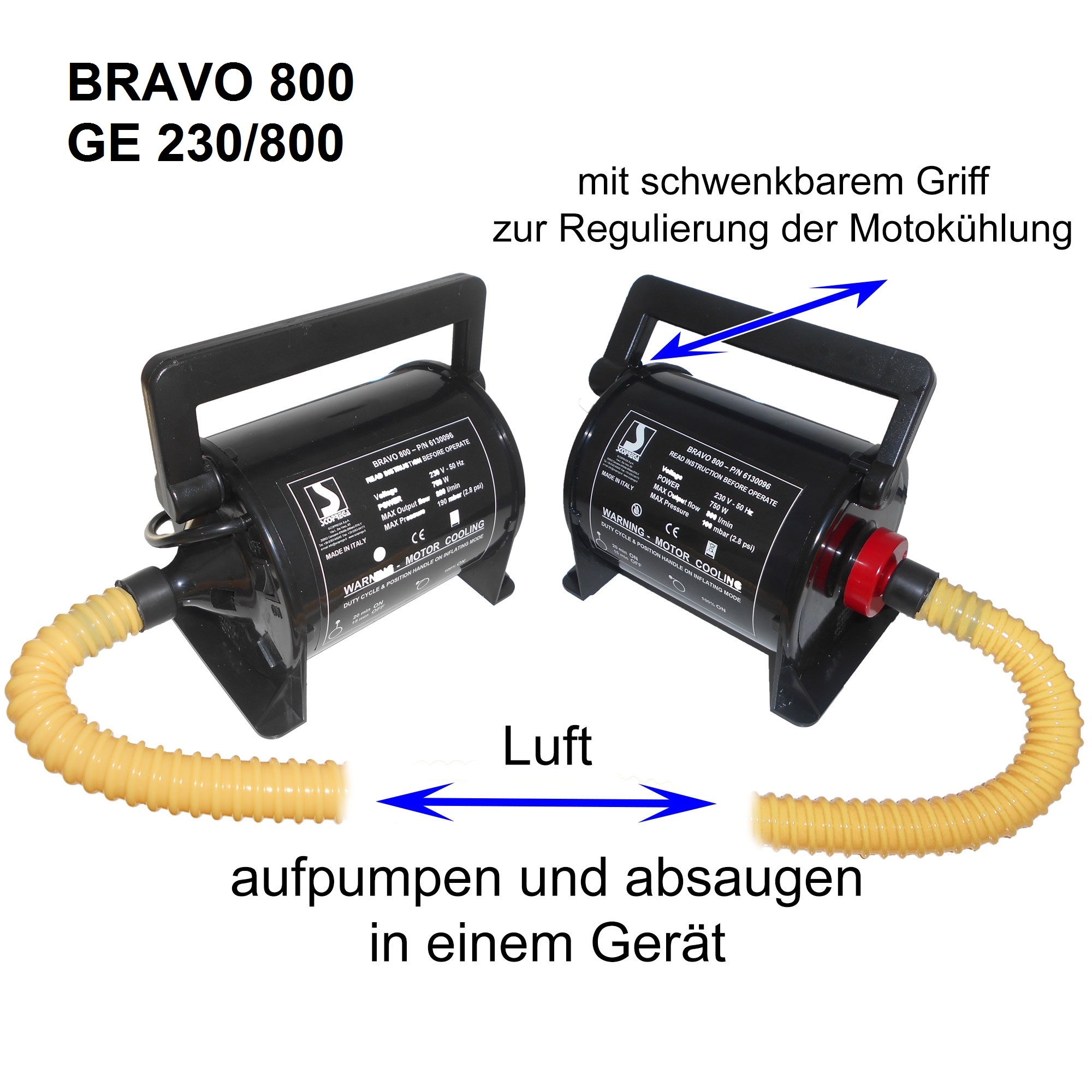 Elektrische Luftpumpe BRAVO 800-GE 230/800