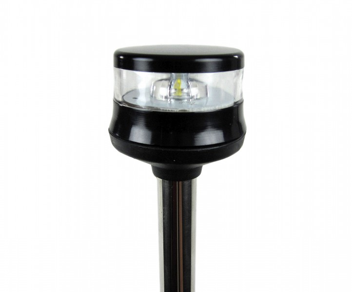 LED-Lichtmast GEMINI Edelstahl Schwarz 100cm 360°