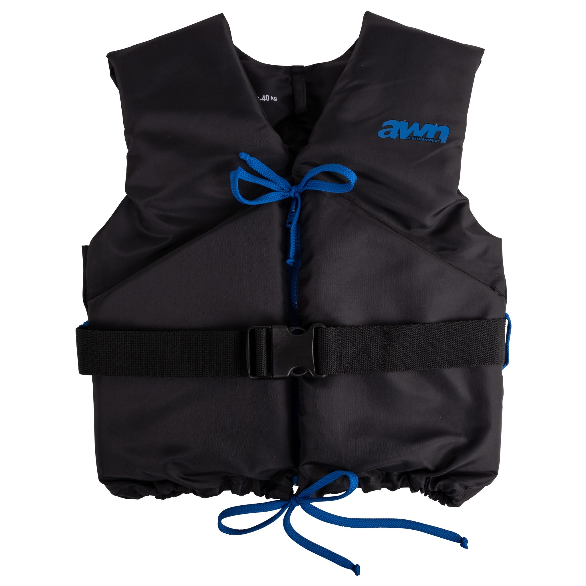 awn Regattaweste "Black Edition" - 70 bis 90 kg - Rettungsweste - Schwimmweste - Schwimmhilfe