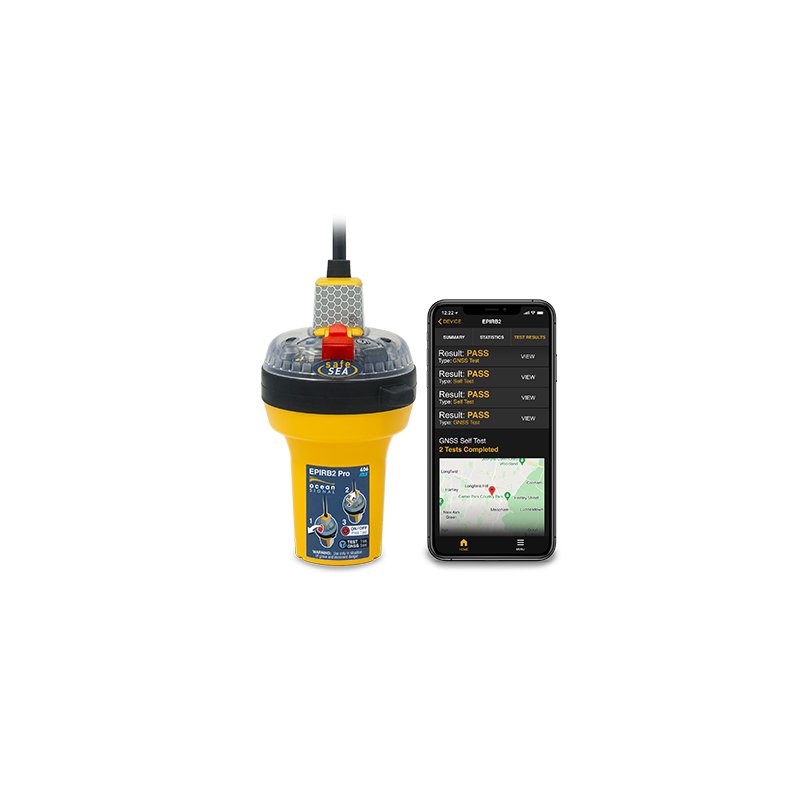 OceanSignal, rescueME EPIRB2 PRO, kompakte EPIRB inkl. Gehäuse und HRU, mit intergr. 72-Kanal-GPS-Empfänger, RLS, NFC