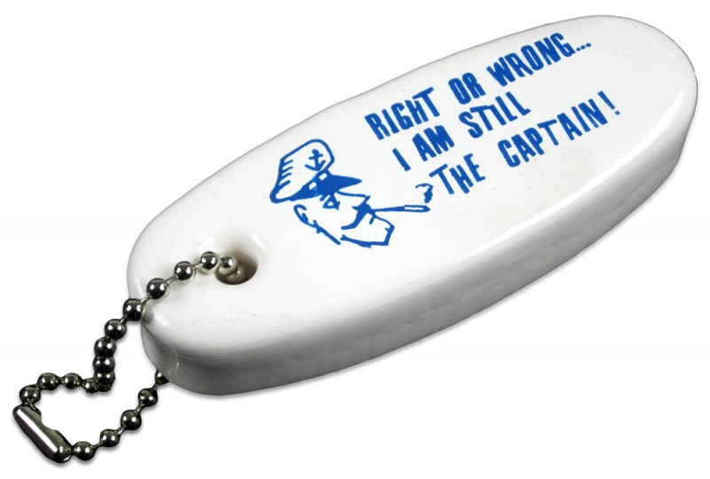 Schlüsselanhänger "Captain" schwimmend Weiß